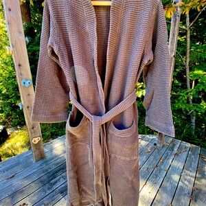 Coyuchi waffle robe organic xs/s